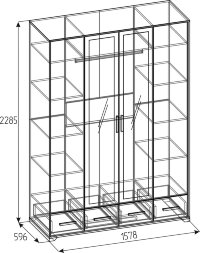 Шкаф для одежды и белья 555 Айрис