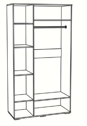 Шкаф трехстворчатый РШ-25 Ричард, орех донской 