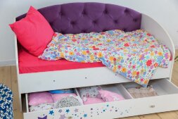 Детская кровать Звездочка, фиолет (без бортика)