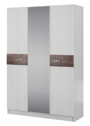 Шкаф 3-х створчатый Мадлен (ясень анкор светлый - дуб бомонд какао) 