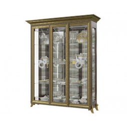 Витрина 3-х дверная Версаль, Орех