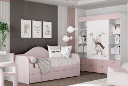 Шкаф комбинированный (с ящиками и карнизом) Алиса ПМ-332.21 исп.2