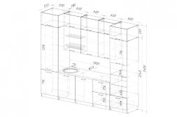Кухонный гарнитур Альба экстра, 300 см