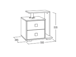 Тумба с 2-мя ящиками Ольга-17