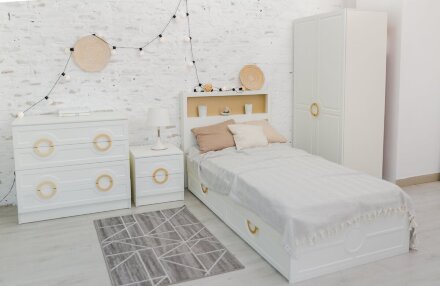 Шкаф 2-х дверный Милан, золото 