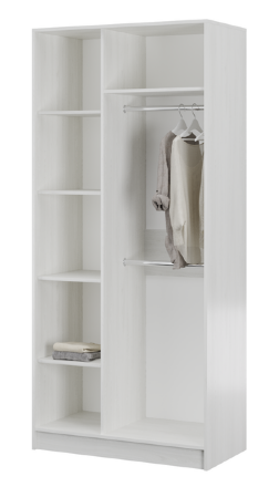 Шкаф 2-х створчатый Мадлен (ясень анкор светлый - дуб бомонд какао)  