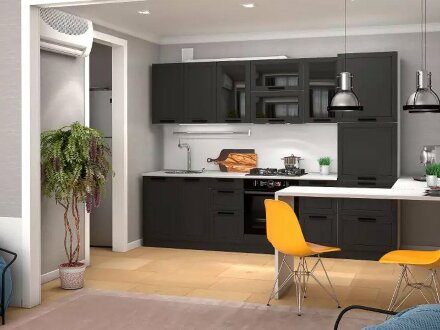 Модульная кухня Монс (графит) 