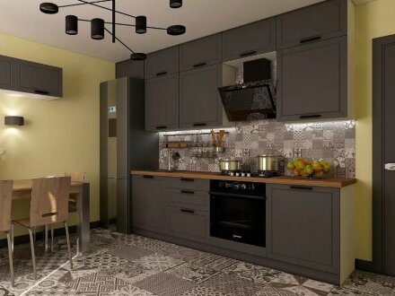 Модульная кухня Монс (графит) 
