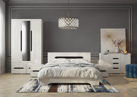 Модульная спальня Вега 3, Крафт белый    