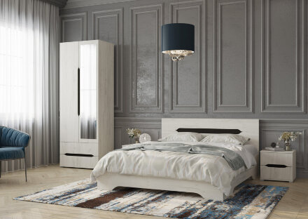 Модульная спальня Вега 3, Крафт белый    