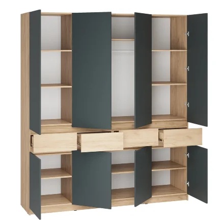  Шкаф 4-х створчатый Стоуби ШК-2000, Графит 