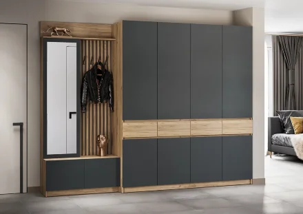  Шкаф 4-х створчатый Стоуби ШК-2000, Графит 