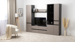 Шкаф с ящиком Сидней, Капучино/Антрацит