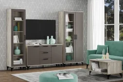 Стол журнальный Марсель НМ 013.81, крафт серый