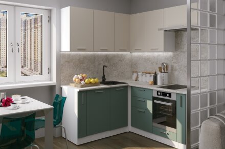 Кухонный гарнитур Глория мега прайм 2, 160х170 см 