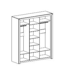 Шкаф-купе Соренто, дуб Бонифаций