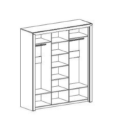 Шкаф-купе Соренто, дуб Бонифаций 
