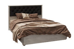 Кровать с мягкой спинкой СКР-2 София, Дуб крафт белый 