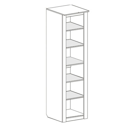 Шкаф однодверный Элана, сонома (спальня)  