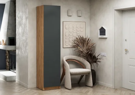 Шкаф-пенал Стоуби ШК-501, Графит 