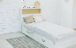 Кровать Милан, серебро