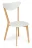 Стул жесткое сиденье MAXI (Макси), белый+натуральный  