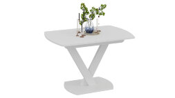 Стол обеденный раздвижной Салерно, тип 1 (белый)