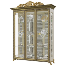 Витрина 3-х дверная Версаль, Слоновая кость