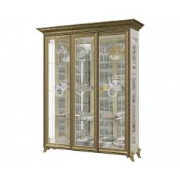 Витрина 3-х дверная Версаль, Слоновая кость