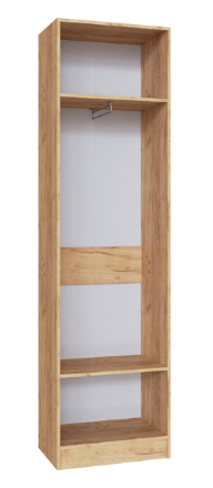 Шкаф платяной Руэлла, Крафт золотой/Белый 