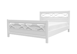 Кровать из массива Лоренса, белый античный 