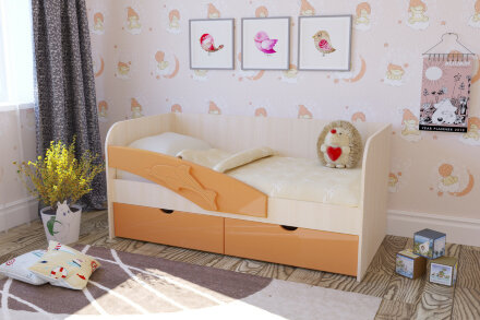 Кровать Дельфин оранж 
