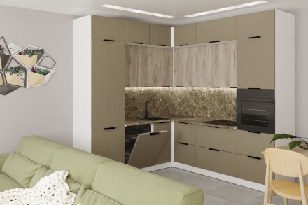 Кухонный гарнитур Альба гранд прайм, 220х250 см 