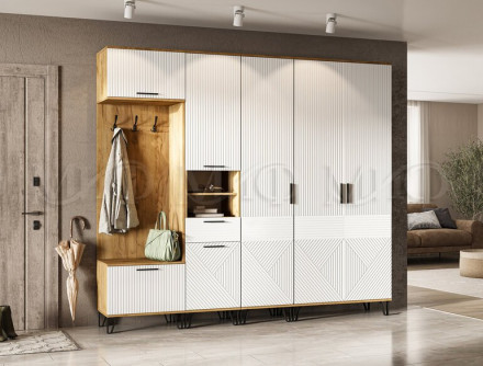 Пенал открытый Флэш, Браш Вайт/Дуб крафт 