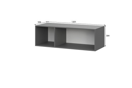 Шкаф &quot;ШК 5&quot; (1200 Антресоль) Графит серый  