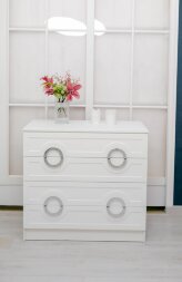 Комод 4 ящика Милан, серебро