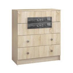 Комод Мадлен ( дуб сонома/дуб шале серебро)