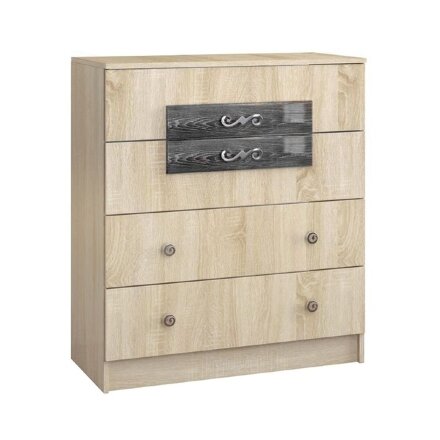 Комод Мадлен ( дуб сонома/дуб шале серебро) 