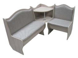 Кухонный уголок Аленка-1 (комплект со столом и табуретами) шимо светлый/рогожка светлая 