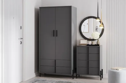 Шкаф двустворчатый НМ 040.41 Тео 