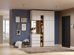 Шкаф навесной малый Прага, Белый