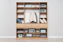 Шкаф четырехстворчатый Роджина дуб крафт / графит