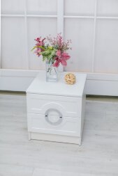 Тумба прикроватная Милан, серебро