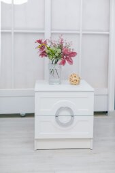 Тумба прикроватная Милан, серебро