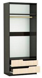 Шкаф 2х-створчатый Гавана, белый глянец