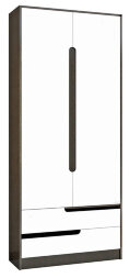 Шкаф 2х-створчатый Гавана, белый глянец