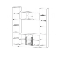 Стенка Виктория центральная секция