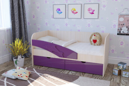 Кровать Дельфин сиреневый 