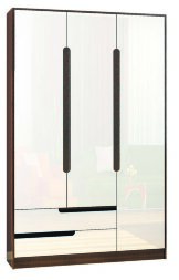 Шкаф трехстворчатый Гавана, белый глянец