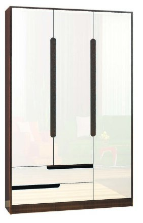 Шкаф трехстворчатый Гавана, белый глянец 